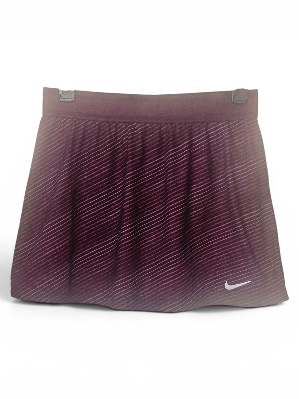 Nike NikeCourt Dri-FIT Striped Tennis Skirt Skort Burgundy Size Small